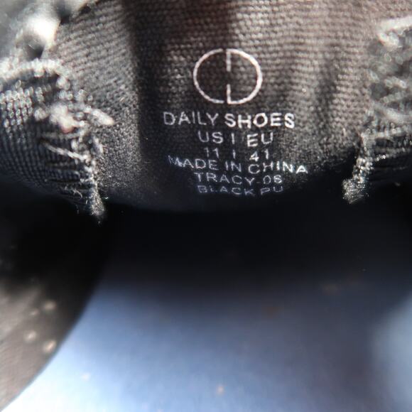 Daily Shoes Womens 11 Sneakers Slip On Quilted Black Casual Trainers Lifestyle - Picture 13 of 13